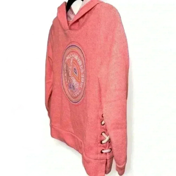 Old Navy - Coral Pink Terry Hoodie - Girls XS(5) - Picture 3 of 5